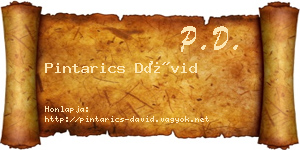 Pintarics Dávid névjegykártya