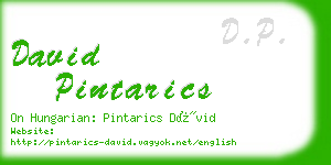 david pintarics business card